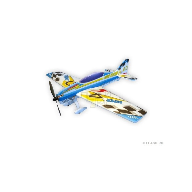 Avion Hacker model Super Zoom 2 bleu ARF env.1.00m - FLASH RC