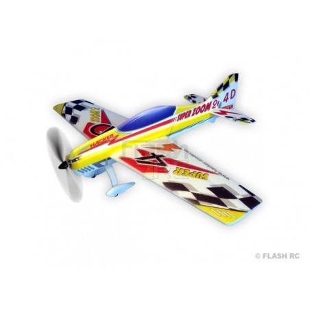 Avion Hacker model Super Zoom 2 jaune ARF env.1.00m - FLASH RC