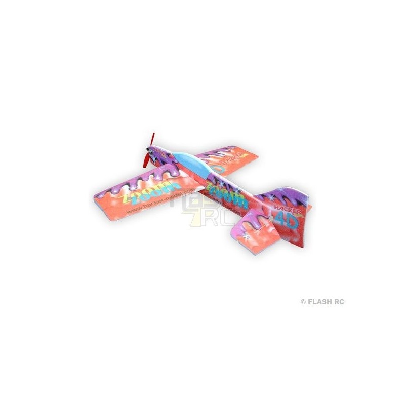 RC Kunstflugzeuge - Flugzeug Hacker model Zoom Zoom 4D violett ARF ca.0.90m - FLASH RC