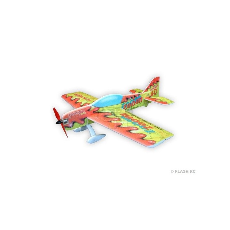 Avión acrobático RC - Hacker modelo Zoom Zoom 4D rojo ARF aprox.1.00m - FLASH RC