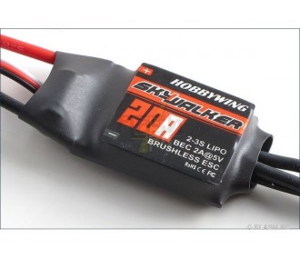 Brushless - Controleur Brushless 2-3S 20A BEC SKYWALKER HOBBYWING - FLASH RC