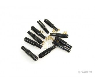 CHAPE NYLON M2 NOIRE AXE metal Ø1,6mm (10 pcs) - FLASH RC