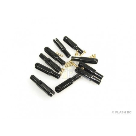 Nylon diritto - CHAPE NYLON M2 NOIRE AXE metal Ø1,6mm (10 pz) - FLASH RC