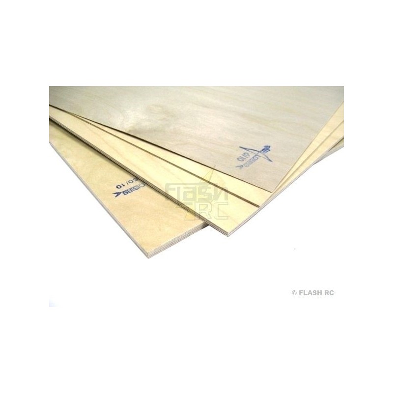 CTP - Contreplaqué - CTP AIR LOISIRS 9 plis contreplaqué bouleau 5.0mm 50/10 (50x30cm) - FLASH RC