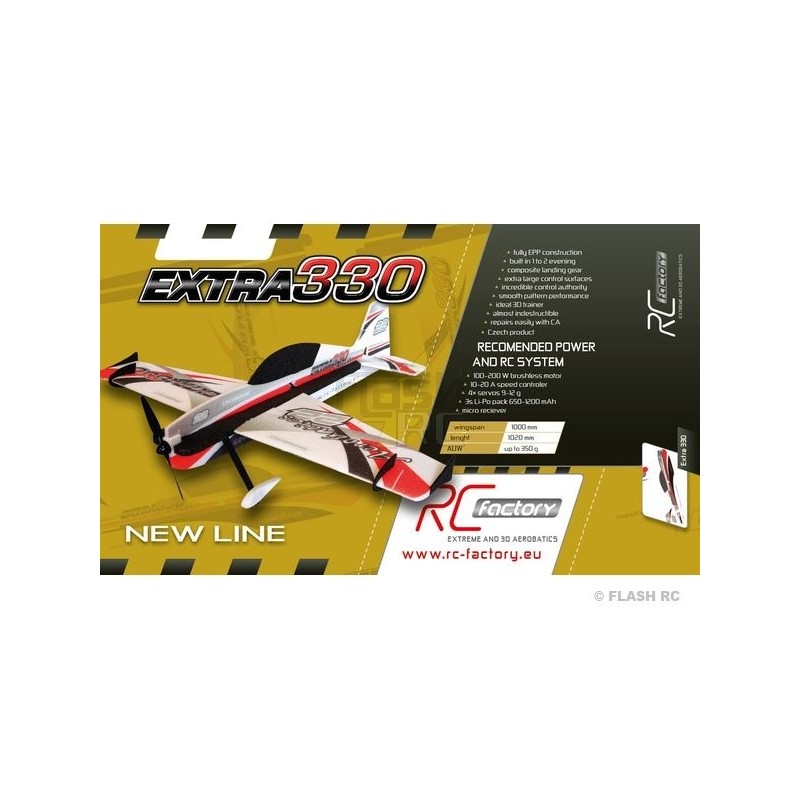 Aereo acrobatico RC - RC Factory Extra 330 Serie '39' rosso ca.1.00m - FLASH RC