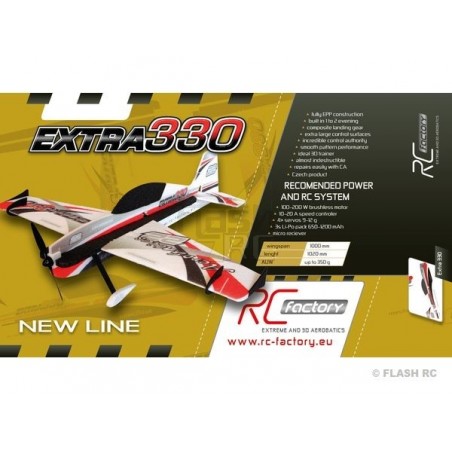Avión acrobático RC - RC Factory Extra 330 '39' Series rojo aprox.1.00m - FLASH RC