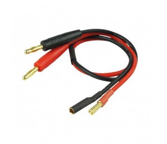 Per batterie di propulsione - Cavo di ricarica contatto oro 4mm Ø14AWG L:30cm - FLASH RC