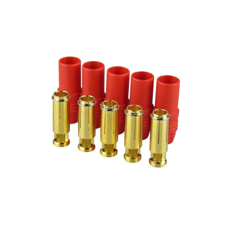 Toma AS150 / XT150 - Toma AS150 con carcasa roja (5 uds.) - FLASH RC