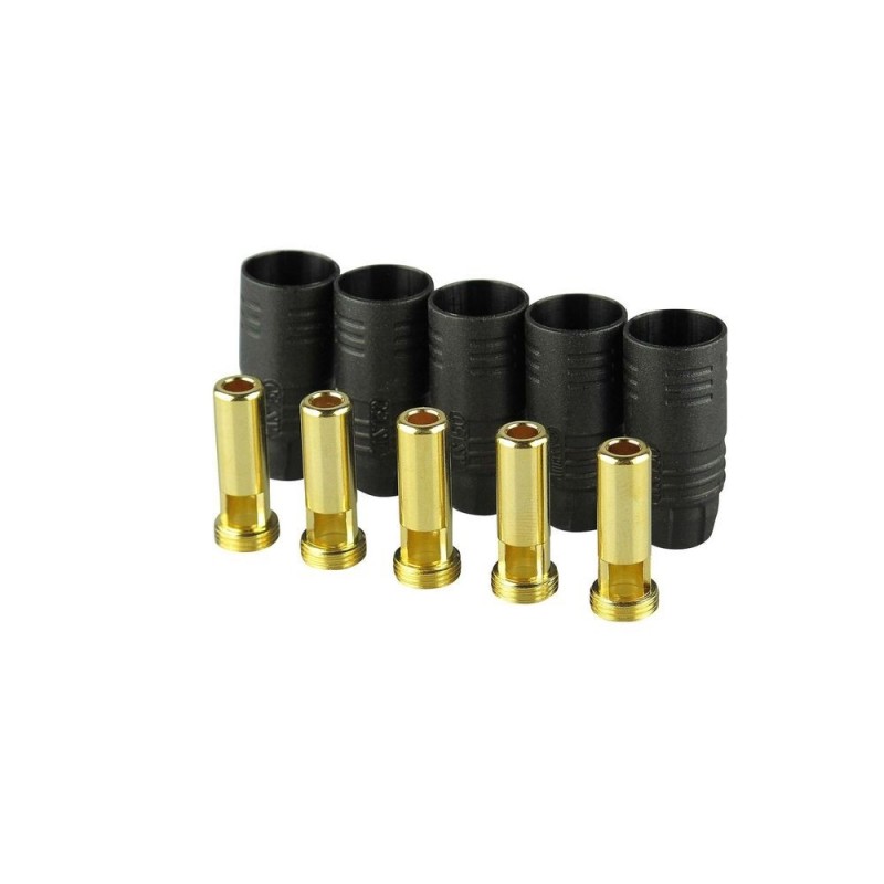 AS150 / XT150 plug - AS150 male plug with black housing (5 pcs) - FLASH RC