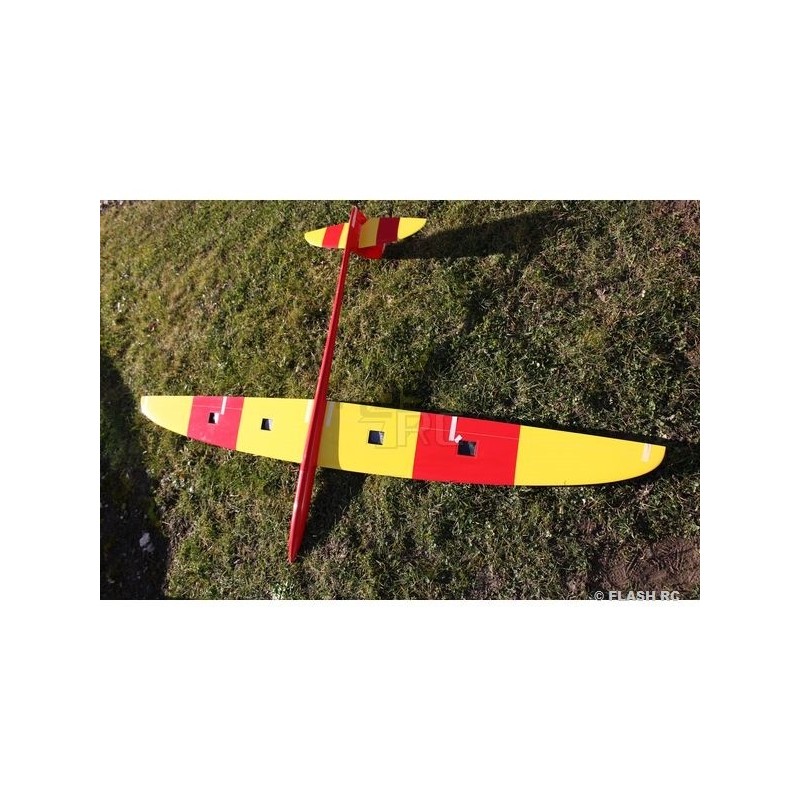 Motoplaneurs RC - E-Typhoon Full Carbon 2.00m rouge et jaune RCRCM - FLASH RC