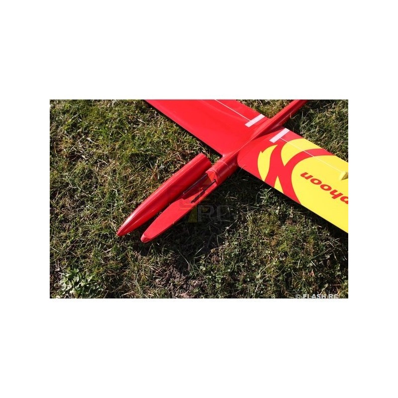 Motoplaneurs RC - E-Typhoon Full Carbon 2.00m rouge et jaune RCRCM - FLASH RC