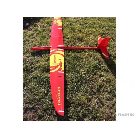 Motoplaneurs RC - E-Typhoon Full Carbon 2.00m rouge et jaune RCRCM - FLASH RC