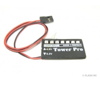 Voltmetri - Voltmetro a LED per NiMh/NiCd a bordo (4,8V o 6,0V) Towerpro - FLASH RC