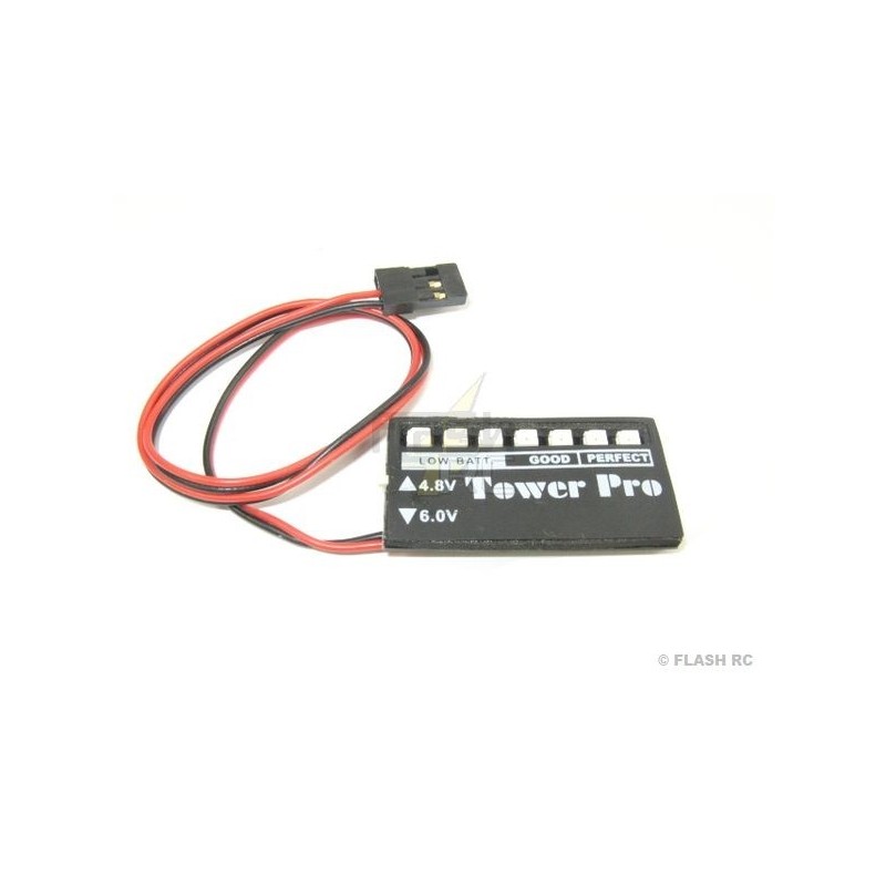 Voltmetri - Voltmetro a LED per NiMh/NiCd a bordo (4,8V o 6,0V) Towerpro - FLASH RC