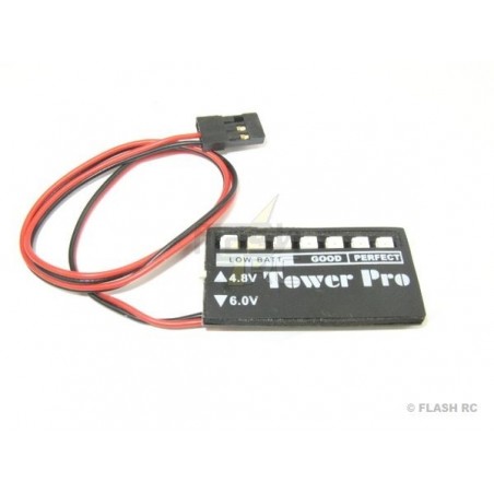 Voltmeters - NiMh/NiCd LED onboard voltmeter (4.8V or 6.0V) Towerpro - FLASH RC