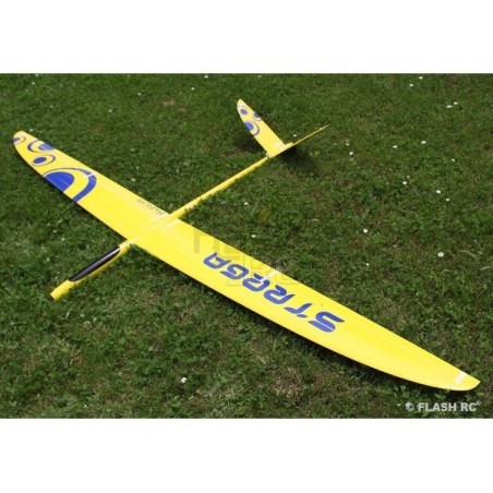 RC-Motorsegler - E-Strega Vollfaser ca.2.90m gelb & blau RCRCM - FLASH RC