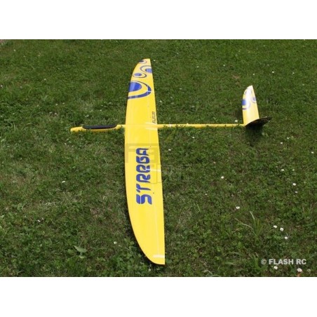 RC-Motorsegler - E-Strega Vollfaser ca.2.90m gelb & blau RCRCM - FLASH RC