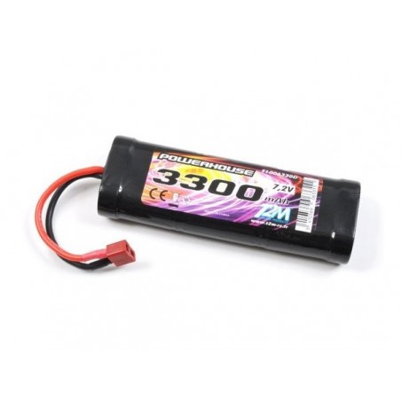 Baterías para coches y barcos RC - Batería NiMh 7.2V 3300mAh Deans T2M - FLASH RC