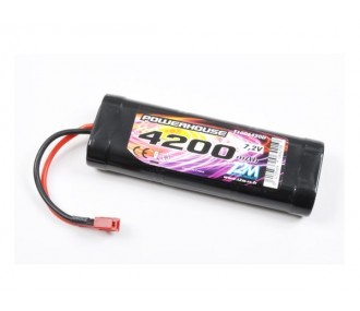 Batteries voitures et bateaux RC - Batterie NiMh 7.2V 4200mAh Deans T2M - FLASH RC