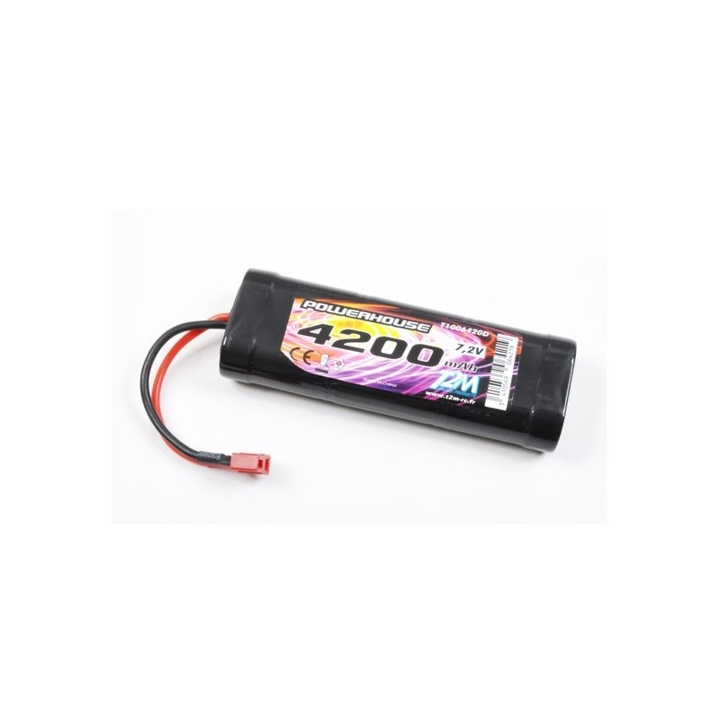 Baterías para coches y barcos RC - Batería NiMh 7.2V 4200mAh Deans T2M - FLASH RC