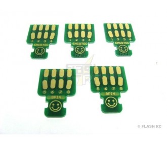 Flügel-Schnellverbindungen - 8-polige PCB-Platine (5 Stck.) Emcotec - FLASH RC