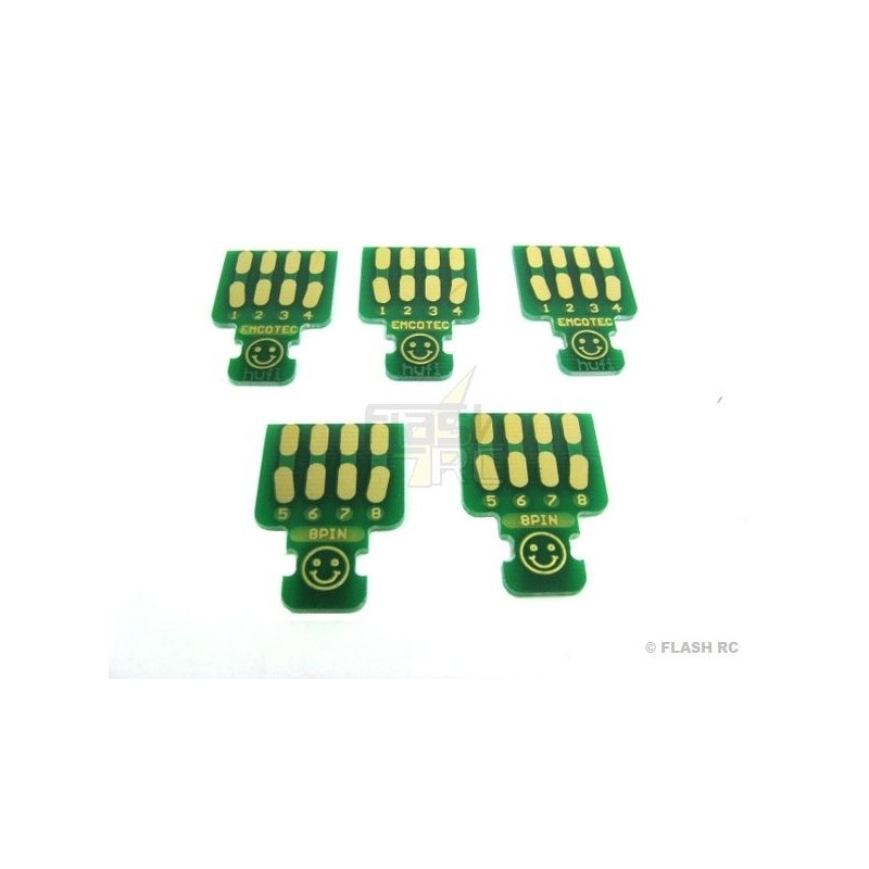 Connettori rapidi ad ala - scheda PCB a 8 pin (5 pezzi) Emcotec - FLASH RC