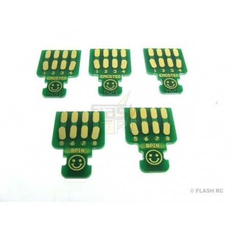 Flügel-Schnellverbindungen - 8-polige PCB-Platine (5 Stck.) Emcotec - FLASH RC