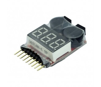 Voltmeter - Digitales Voltmeter Lipo 1-8S mit Alarm - FLASH RC