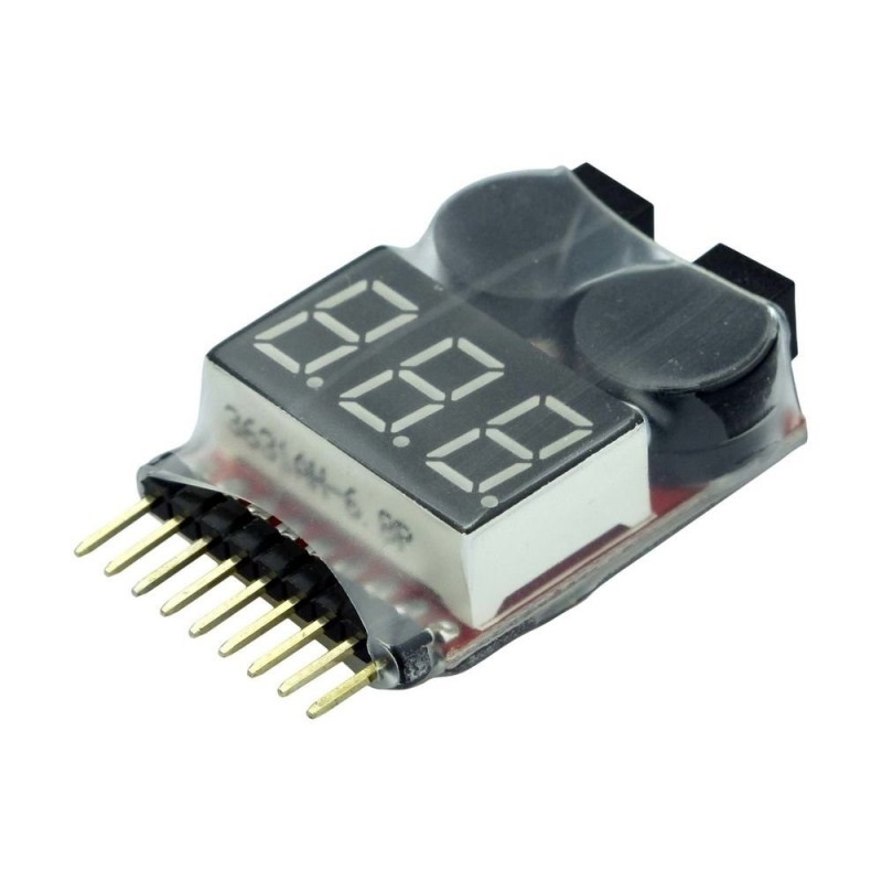 Voltmètres - Voltmètre numérique Lipo 1-8S avec alarme - FLASH RC
