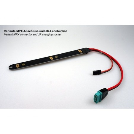 Accessories for batteries and cells - 'Long' soldering plate Emcotec MPX/JR sockets - FLASH RC