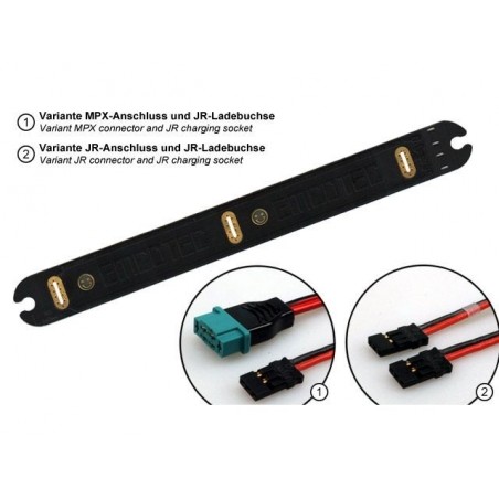 Accessories for batteries and cells - 'Long' soldering plate Emcotec MPX/JR sockets - FLASH RC