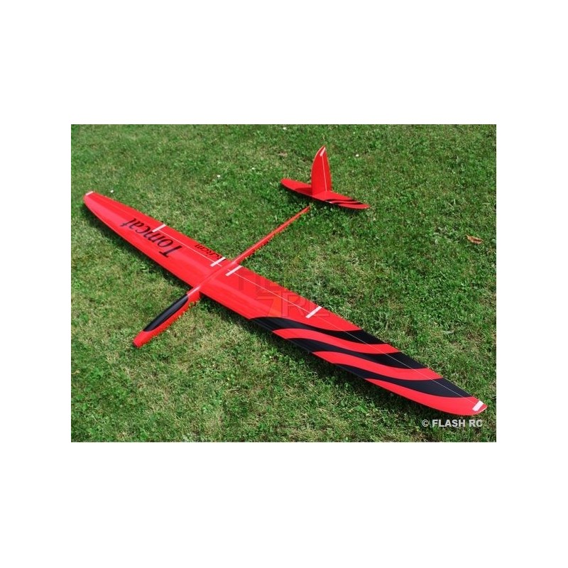 Alianti RC - Tomcat tutta fibra circa 2,60m rosso e nero RCRCM - FLASH RC