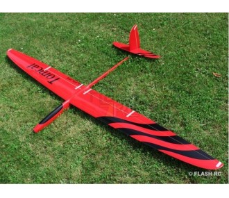 RC-Motorsegler - E-Tomcat Vollfaser ca.2.60m rot & schwarz RCRCM - FLASH RC