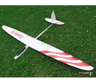 RC-Motorsegler - E-Tomcat Vollfaser ca.2.60m weiß & rot RCRCM - FLASH RC