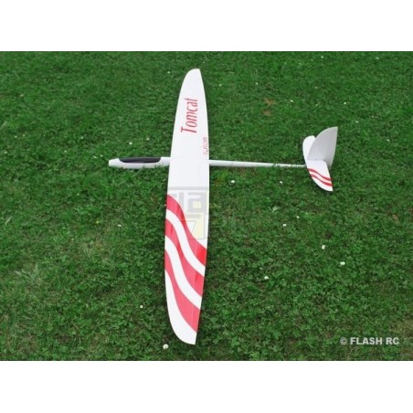 Motoplaneurs RC - E-Tomcat tout fibre env.2.60m blanc & rouge RCRCM - FLASH RC