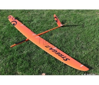 RC Gliders - Strega 2 all fiber approx. 2.73m orange & black RCRCM - FLASH RC