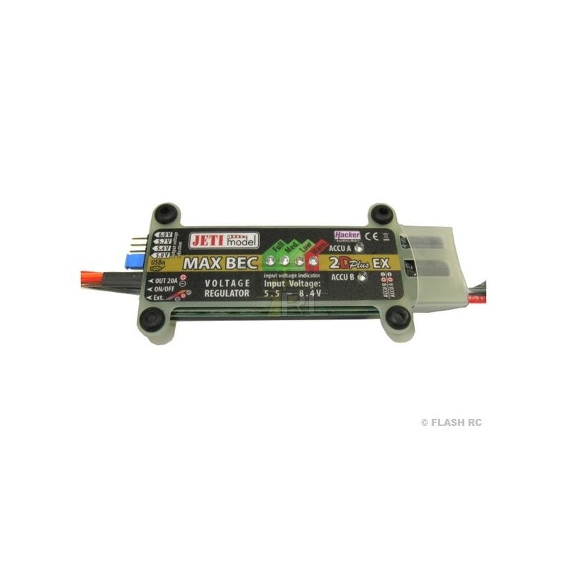 Doppio alimentatore - Jeti MAX BEC 2D PLUS EX - 12A - FLASH RC