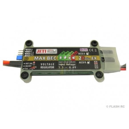 Doppio alimentatore - Jeti MAX BEC 2D PLUS EX - 12A - FLASH RC