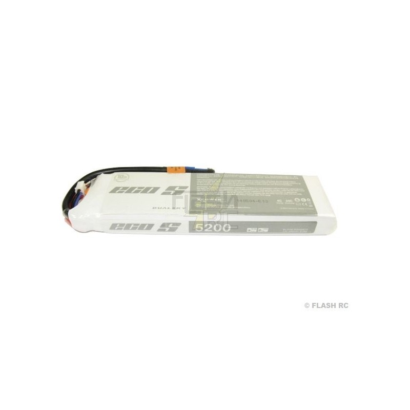 Batterie Dualsky, lipo 2S 7.4V 5200mAh 25C prise XT60 - FLASH RC