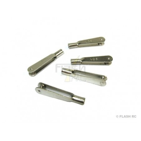 Métal droite - Chape métal M2.5 (5 pcs) - FLASH RC