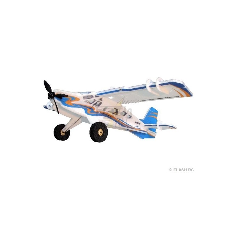 RC-Flugzeuge Anfänger - RC-Flugzeug Factory Crack Turbo Beaver blau/orange 'FUN SERIES' ca.0.80m - FLASH RC