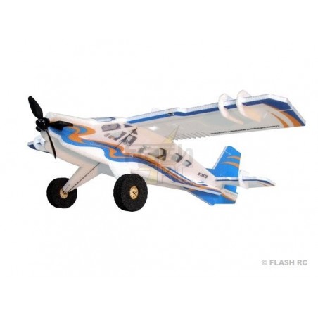 Aerei RC per principianti - Aereo RC Factory Crack Turbo Beaver blu/arancio 'FUN SERIES' circa 0,80m - FLASH RC