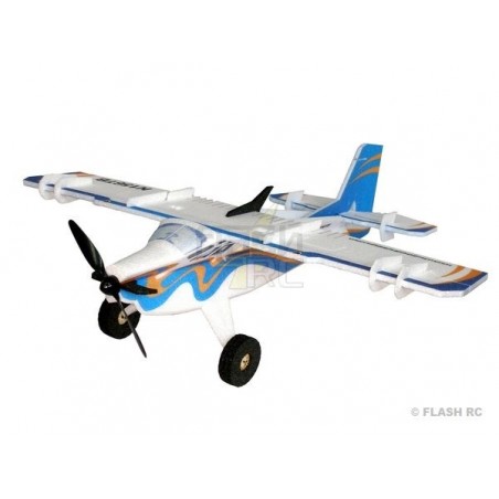 Aerei RC per principianti - Aereo RC Factory Crack Turbo Beaver blu/arancio 'FUN SERIES' circa 0,80m - FLASH RC
