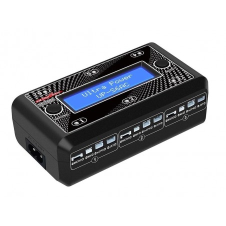 Chargeurs - Chargeur UP-S6AC 6x1S LiPo/LiHV Chargeer 6x4.35W/1A AC/DC Ultra Power - FLASH RC