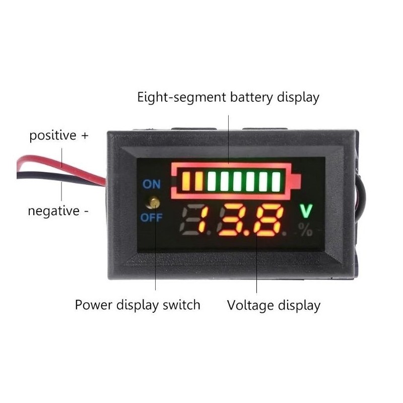 Voltmeters - Digital voltmeter 12V lead battery - FLASH RC