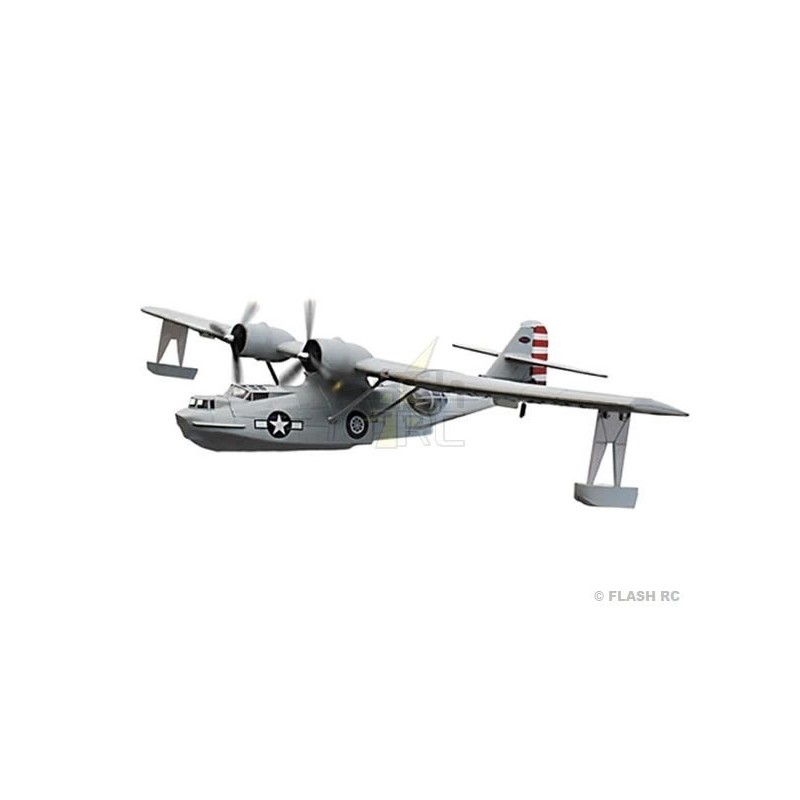 RC Flugboote - Flugboot Dynam PBY Catalina Grau PNP ca.1.47m - FLASH RC