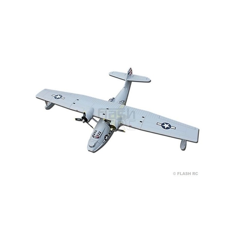 RC Seaplanes - Dynam PBY Catalina Grey PNP Seaplane approx.1.47m - FLASH RC