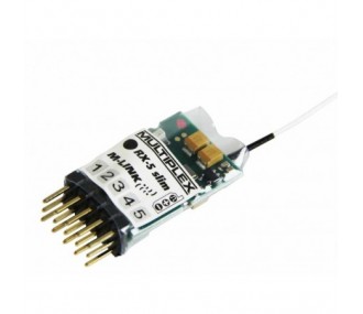 Receptores M-Link Light (sin telemetría) - Receptor M-LINK Multiplex 2,4 GHz RX-5 SLIM - FLASH RC