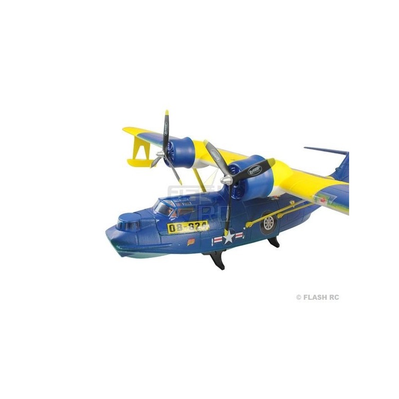 RC Seaplanes - Dynam PBY Catalina blue-yellow PNP seaplane approx.1.47m - FLASH RC