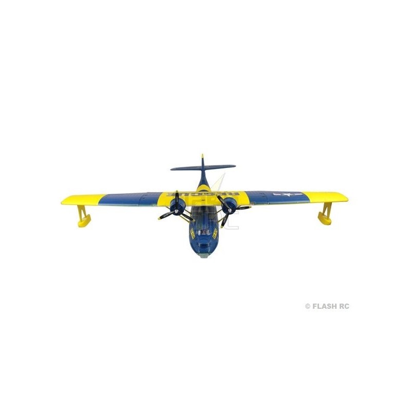 Hydravion Dynam PBY Catalina bleu-jaune PNP env.1.47m - FLASH RC